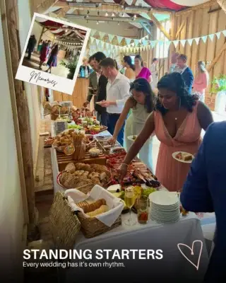 Every wedding has it's own unique features...💒

Food is a very special part of this.

Standing starters or "picky bits" can be an amazing idea, offering variety for your guests.

#humblebynature